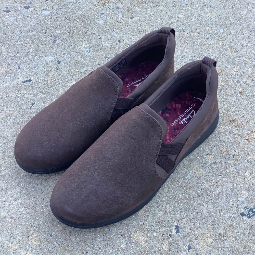 Clarks Cloudsteppers Brown Slip On Loafers Womens 9.5M 261689554070 Walking - Picture 11 of 11